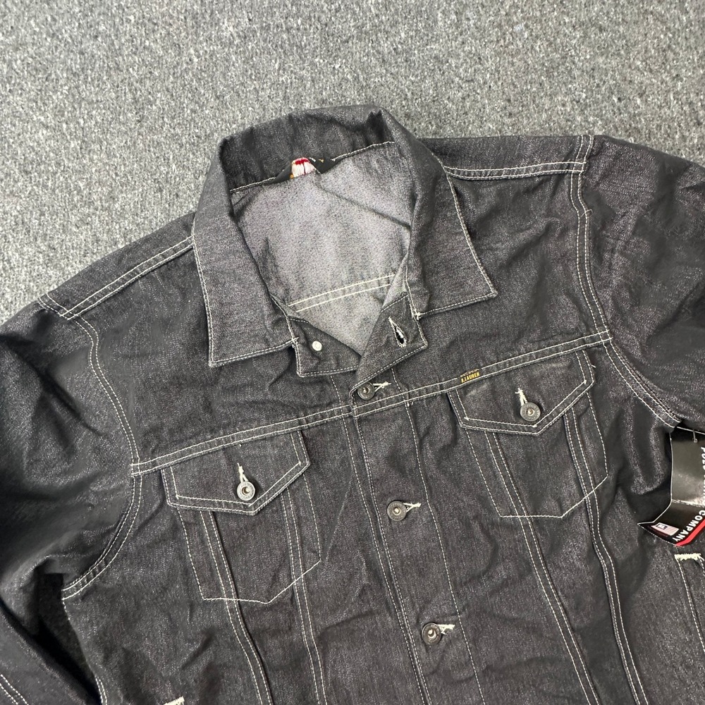Polo Jeans Co Ralph Lauren Denim Jacket Men Med Black Trucker S3TCLV746 NWT Y2K